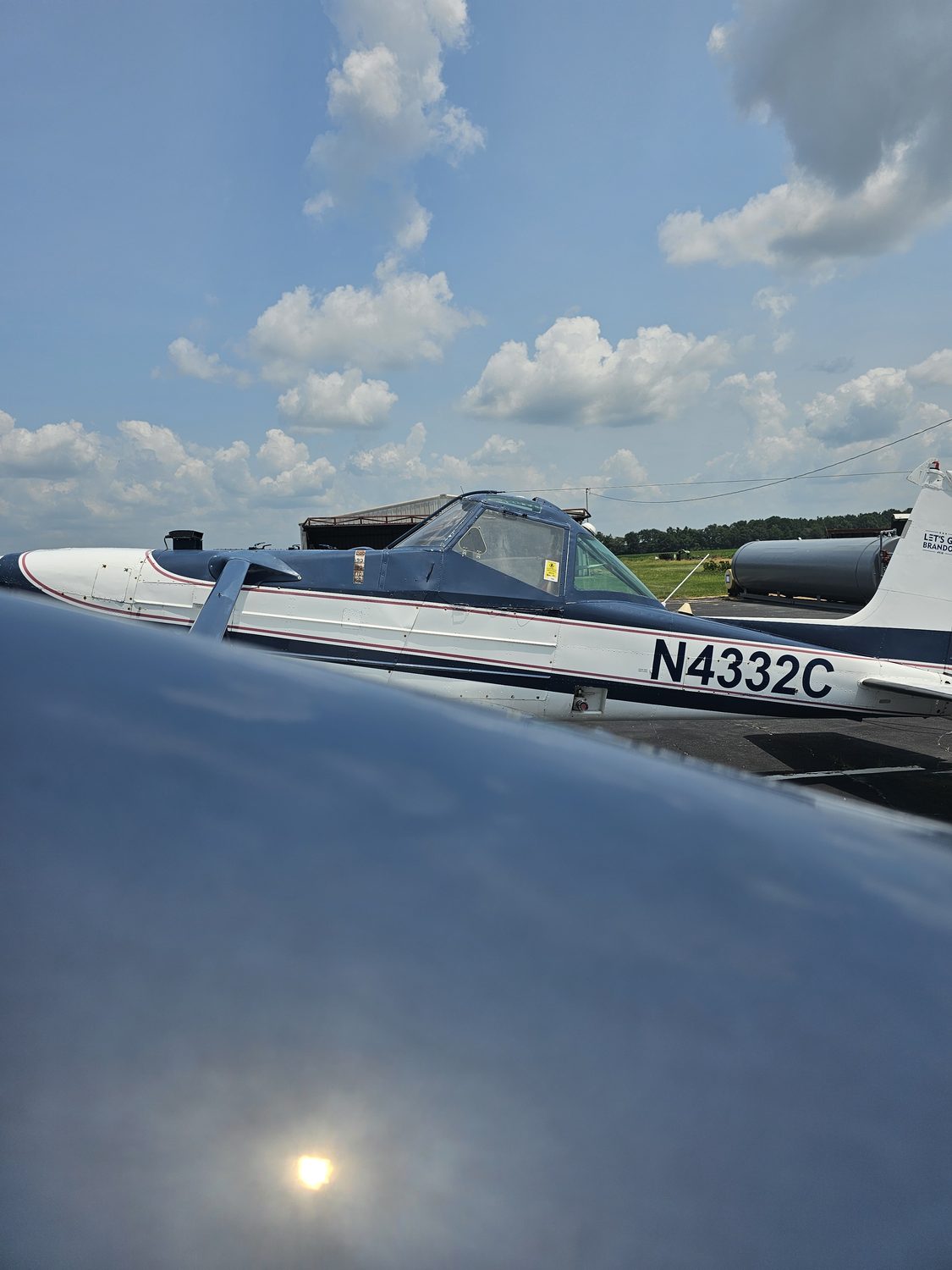 Single-engine aircraft washed and polished