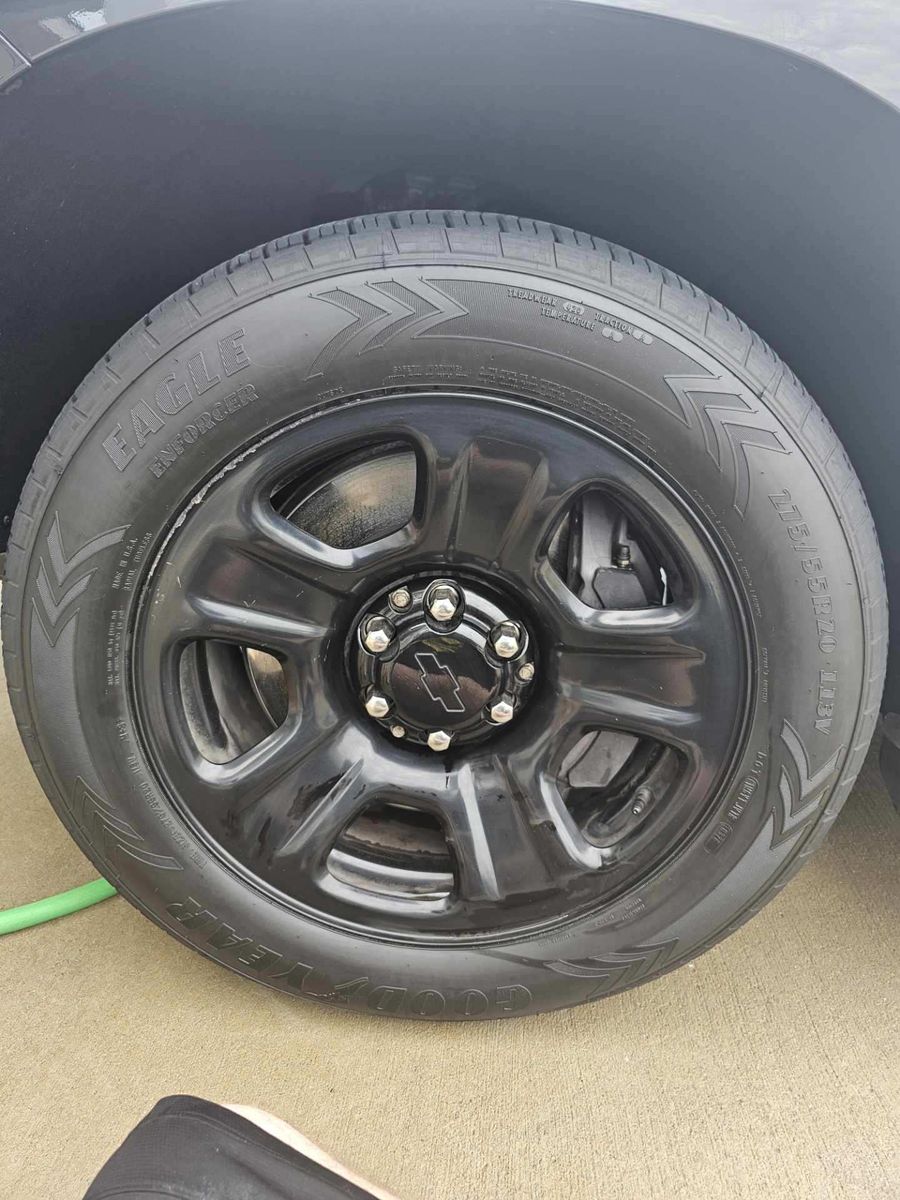 Cleaned wheel and tire